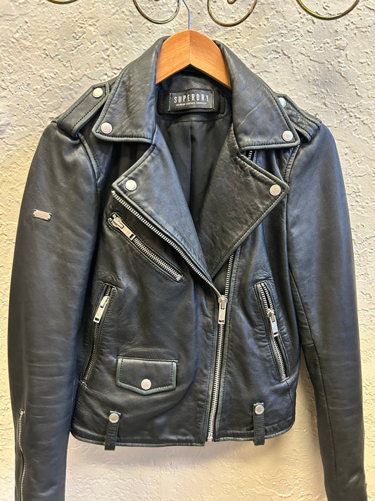 Superdry Rylee leather jacket szS