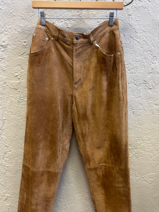 Vtg St Johns Bay suede pants sz10p