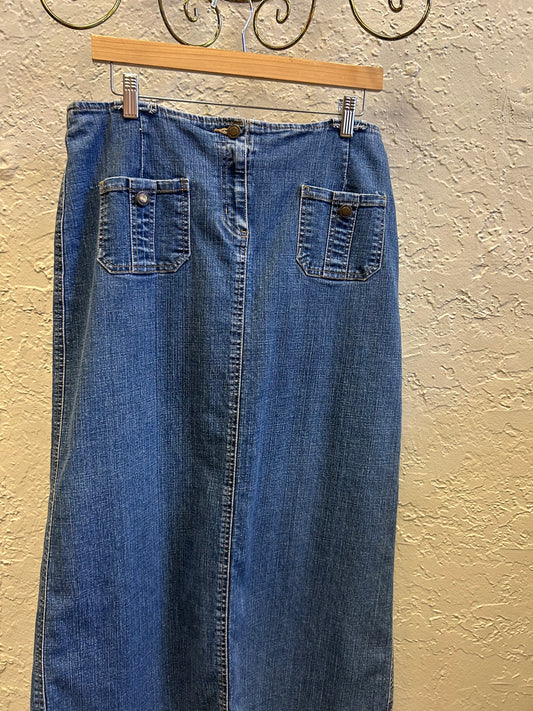Faded Glory long denim skirt szL