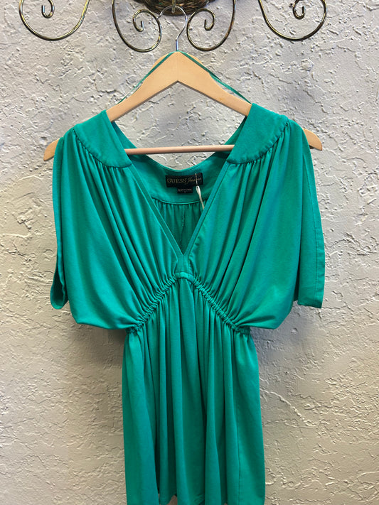 Vtg Guess babydoll top butterfly swing szS