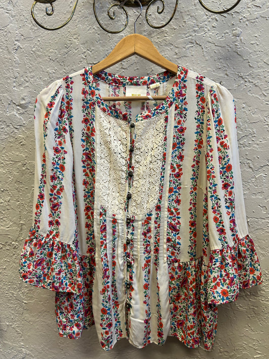 Anthropologie Maeve Hiver peasant top sz8