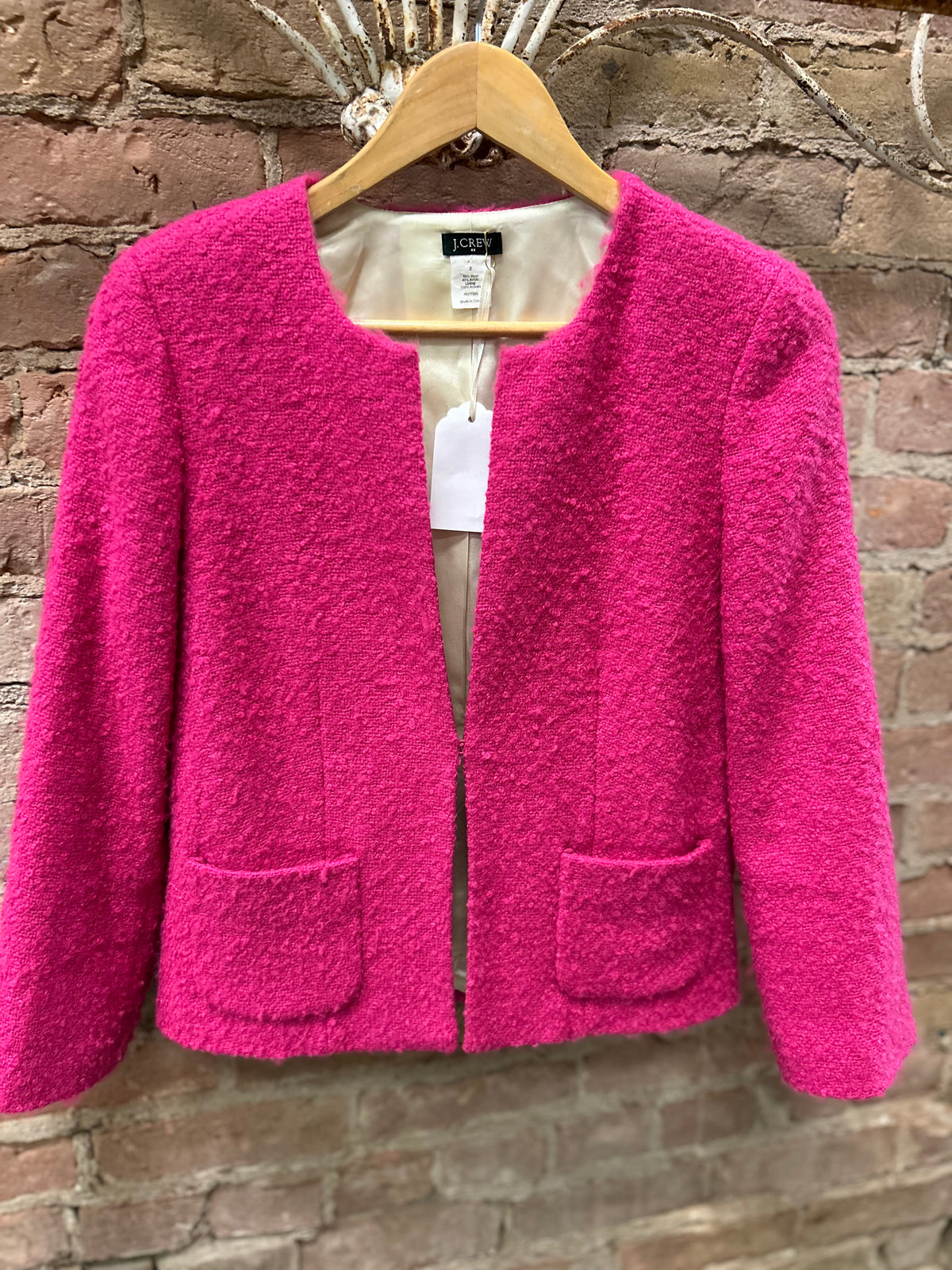 J. Crew Boucle Tweed Wool blend blazer sz2