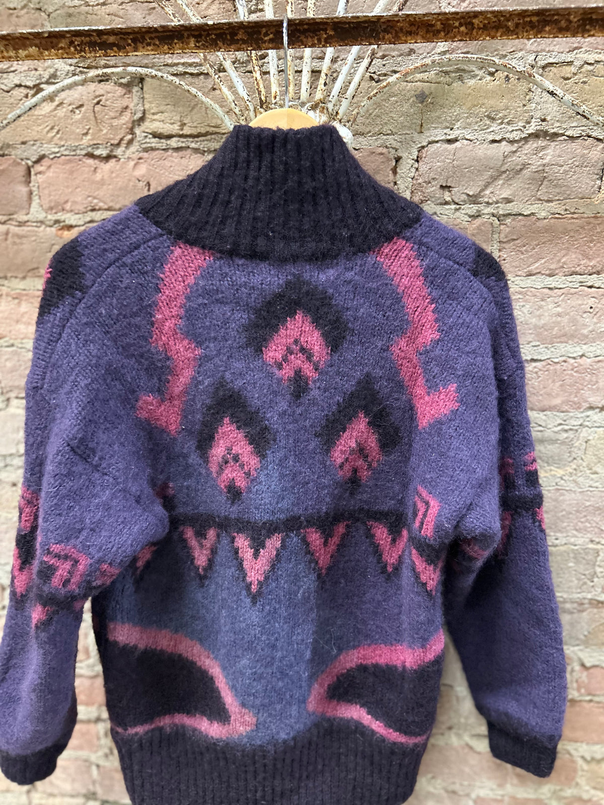 Vtg Montre Xerano cardigan 75%mohair wool szM