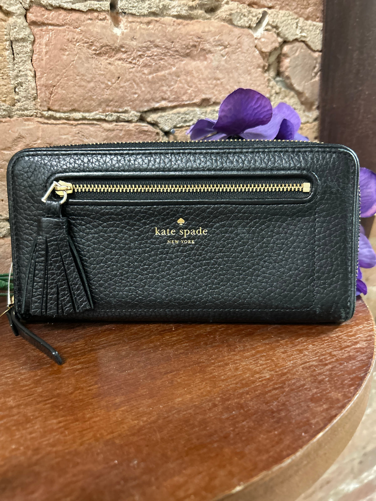 Kate Spade Leather tassle wallet